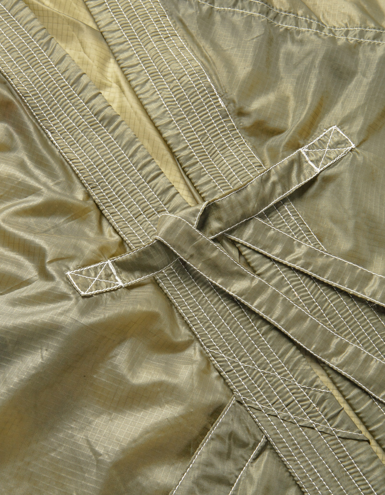 5091 Upcycled Parachute Kimono Olive