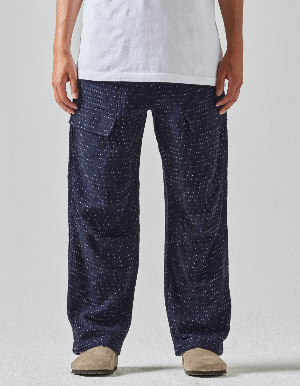 5115 Noragi Cargo Loose Track Pants Indigo