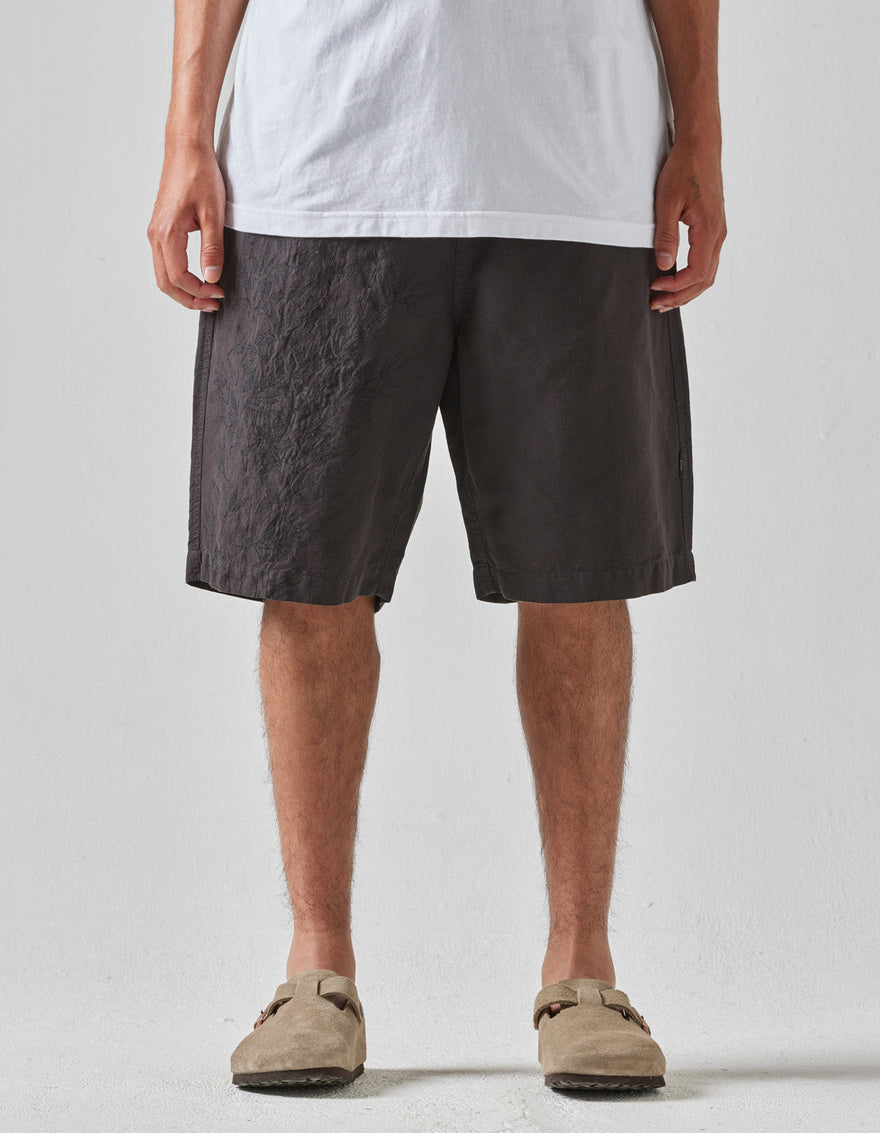 5121 Dragon Bamboo Hemp Track Shorts Black