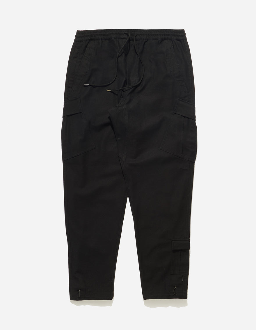 7026 MILTYPE Organic Cargo Pants Black