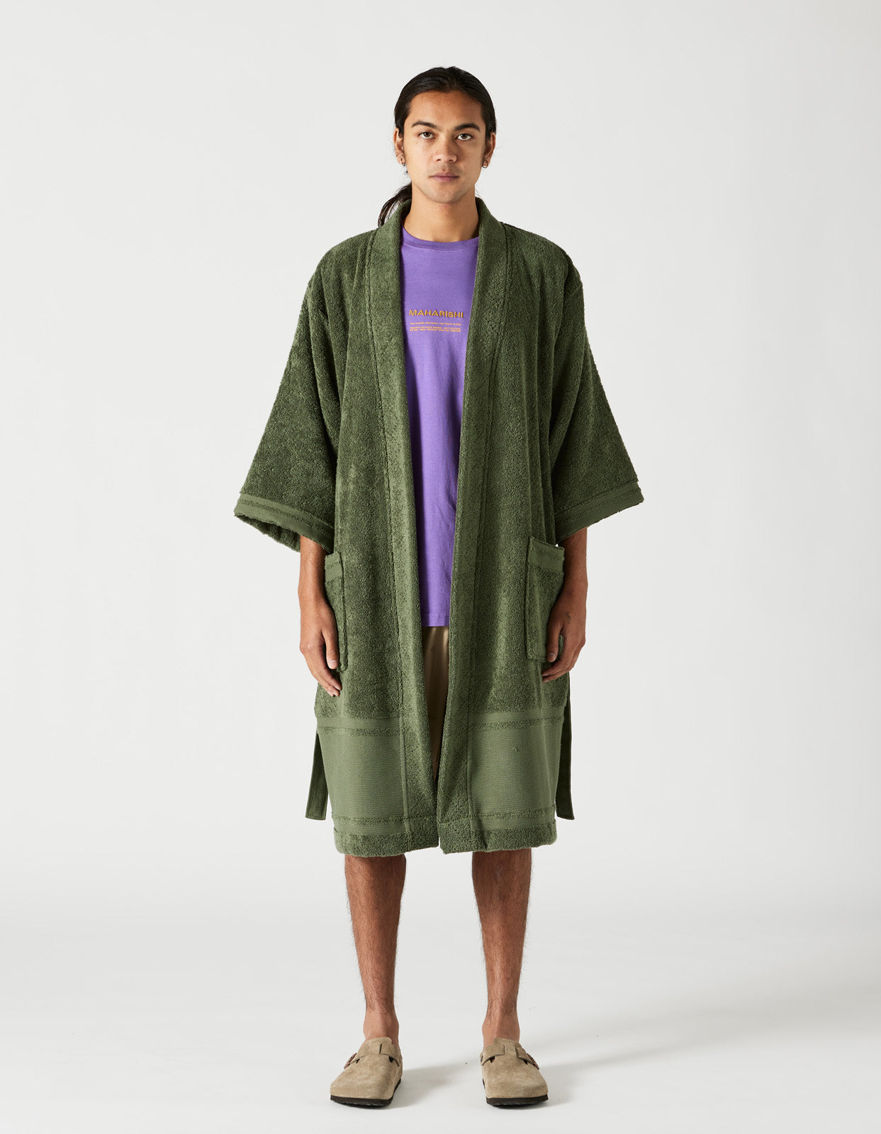 9872 Kimono Robe · Organic Cotton 700 Olive