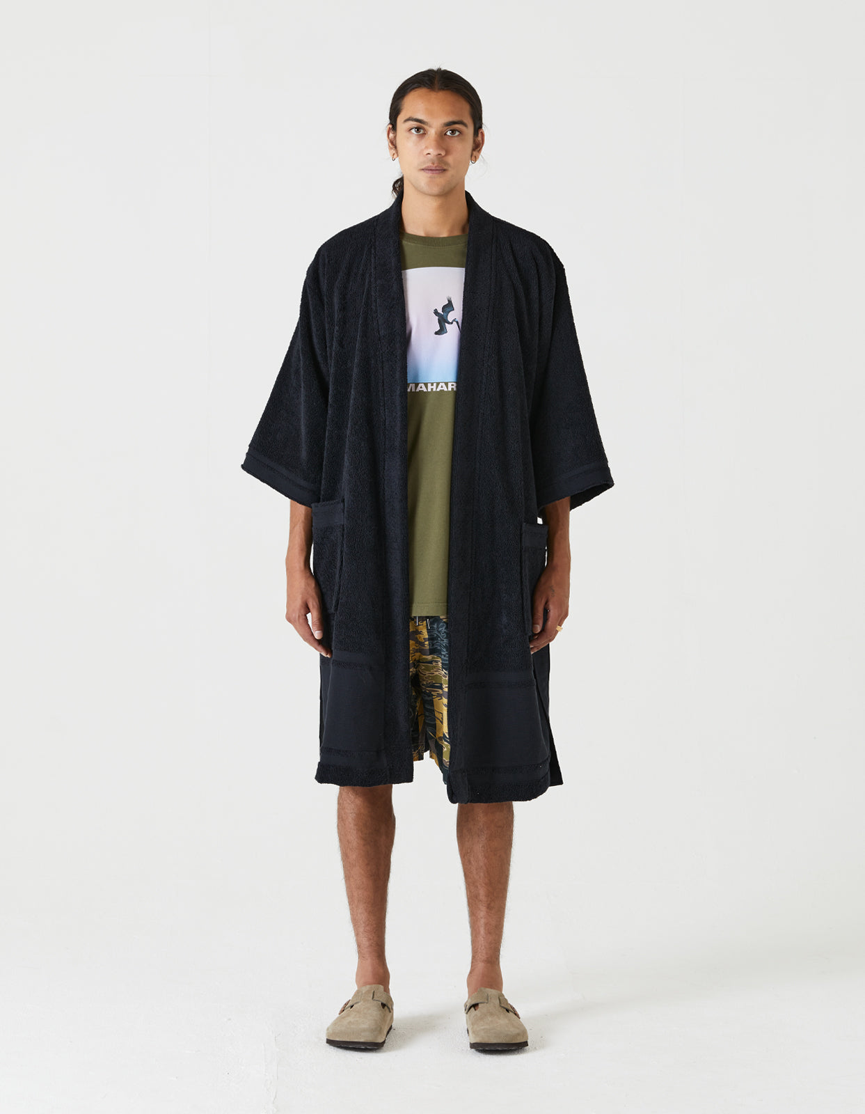 9872 Kimono Robe · Organic Cotton 700 Black