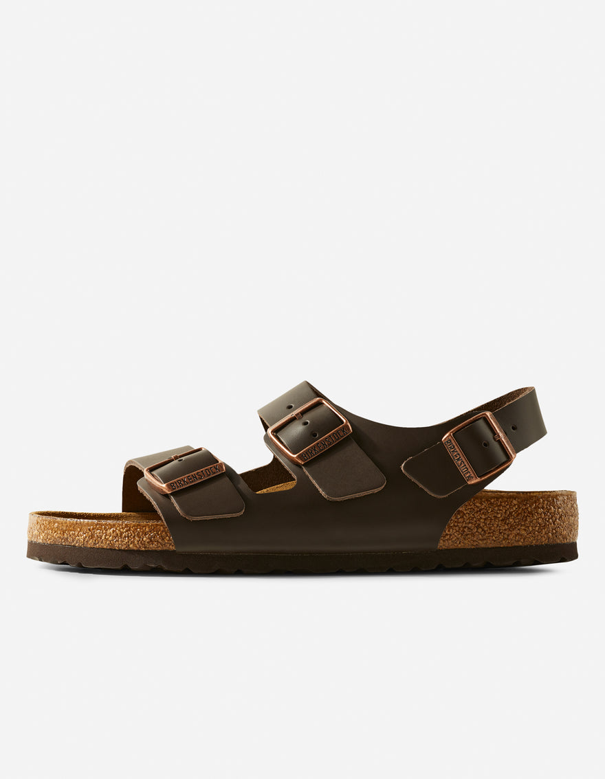 Birkenstock Milano Natural Leather Dark Brown