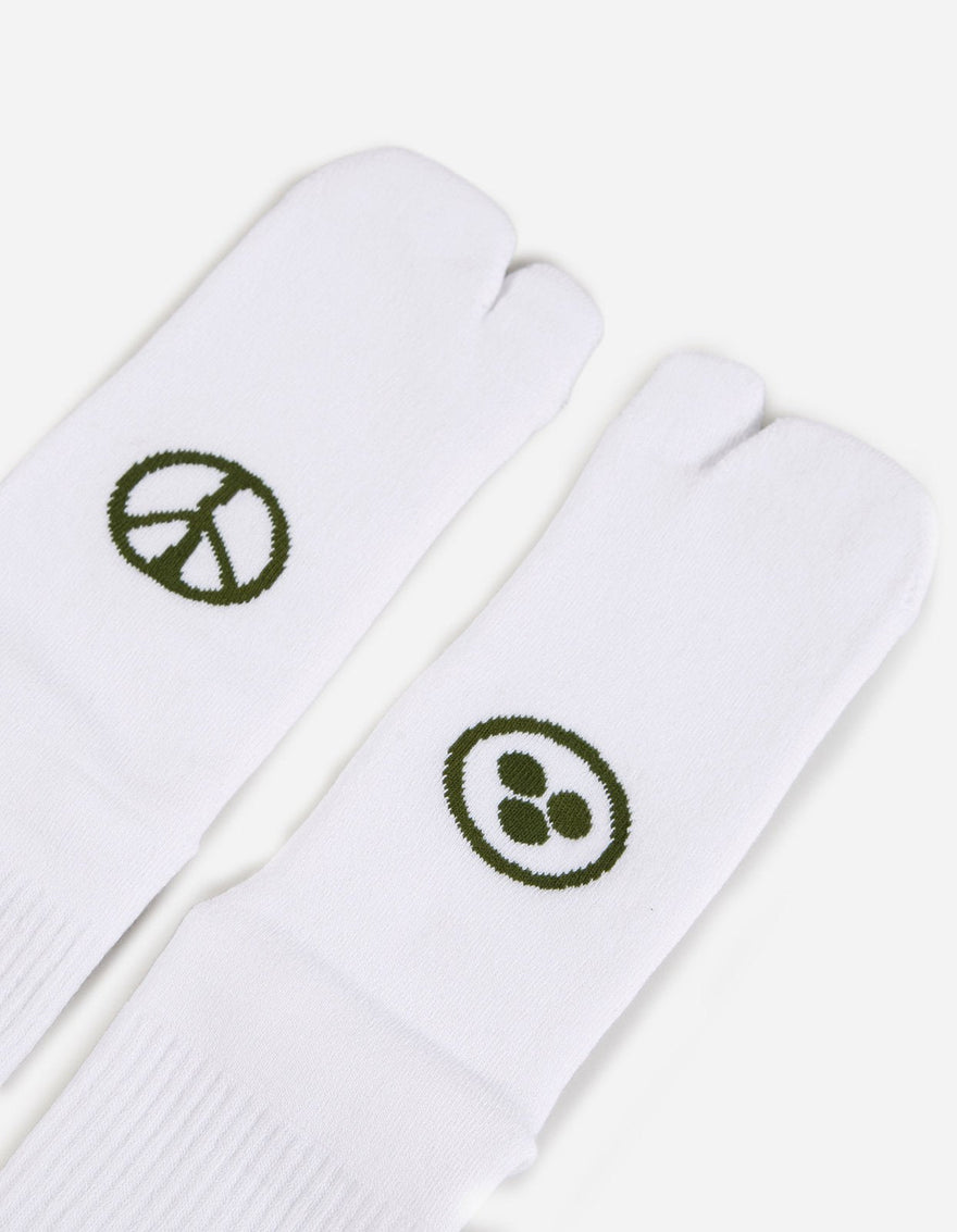 9348 MILTYPE Tabi Sock · 3 Pack White/White/White