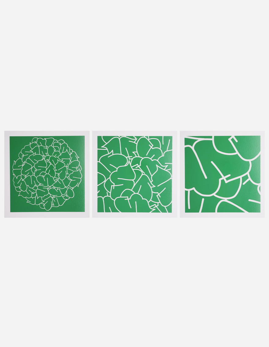 Teach YE-93, 94 & 95 Triptych Green