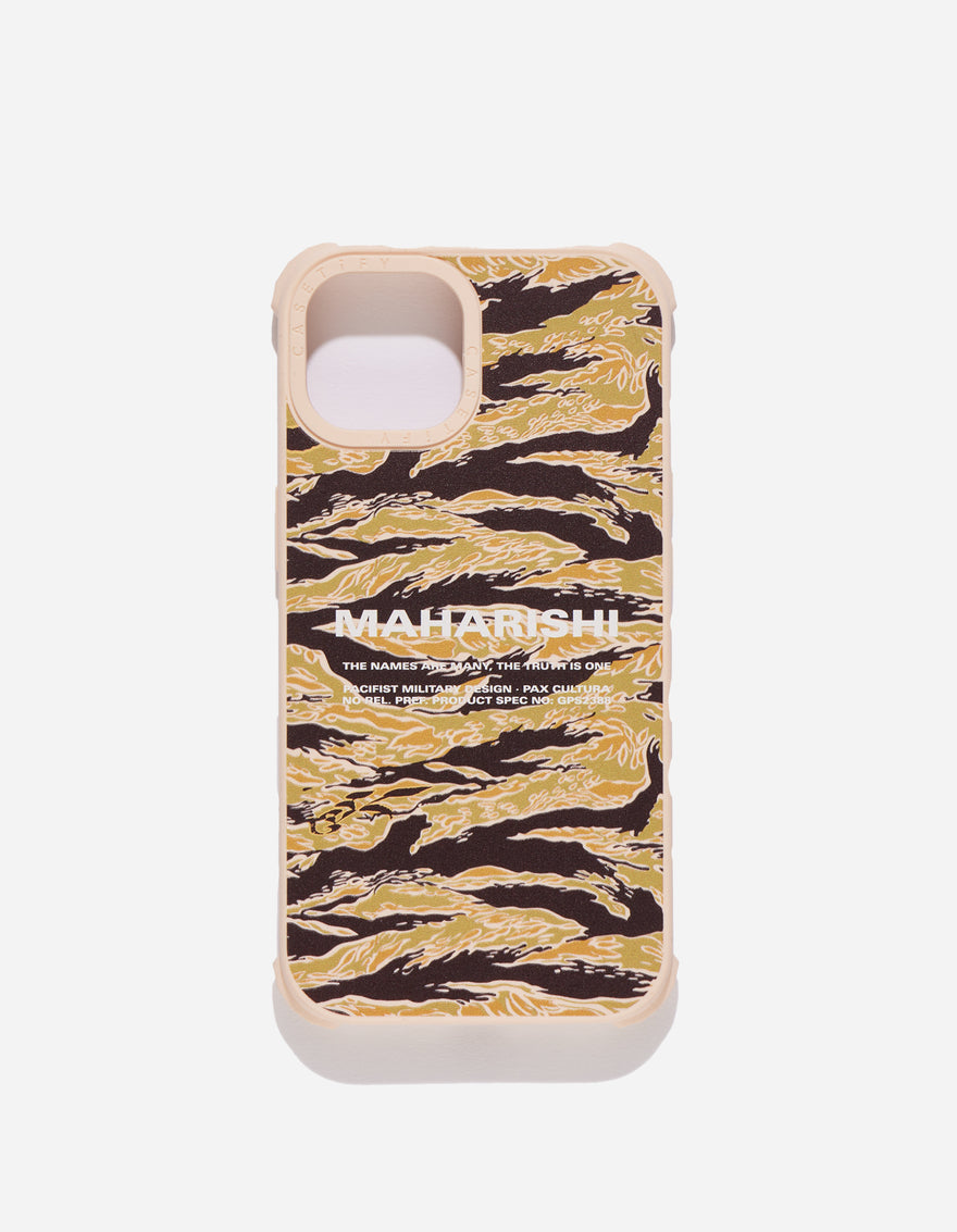 Maharishi x CASETiFY iPhone Case Sunbleached Gold Tigerstripe